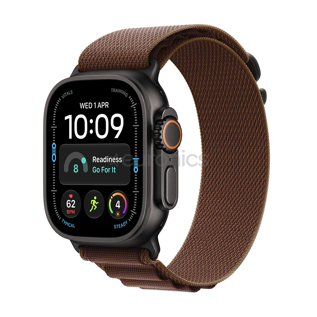 Apple Watch Ultra 4, 49 мм, Alpine Loop, M, черный титан / коричневый - Смарт-часы