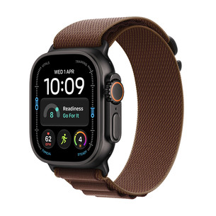 Apple Watch Ultra 4, 49 mm, Alpine Loop, S, must titaan / pruun - Nutikell MJC04ET/A