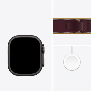 Apple Watch Ultra 4, 49 мм, Trail Loop, S/M, черный титан / коричневый - Смарт-часы