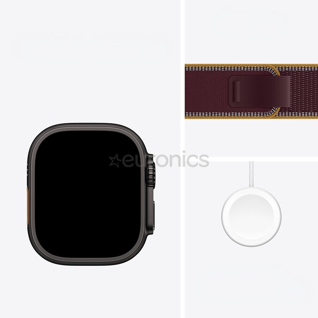 Apple Watch Ultra 4, 49 мм, Trail Loop, M/L, черный титан / коричневый - Смарт-часы
