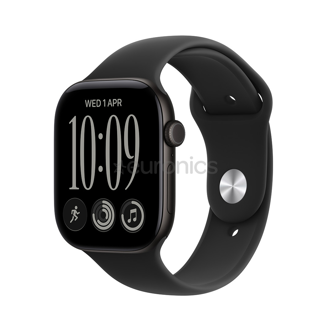 Apple Watch 12, 42 mm, GPS, alumiinium, sport band, S/M, must - Nutikell