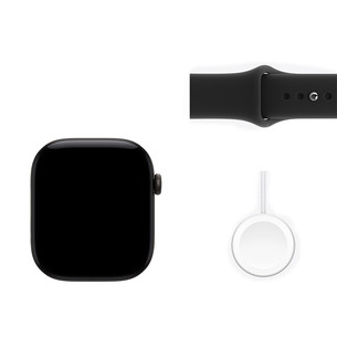 Apple Watch 12, 42 mm, GPS, alumiinium, sport band, S/M, must - Nutikell