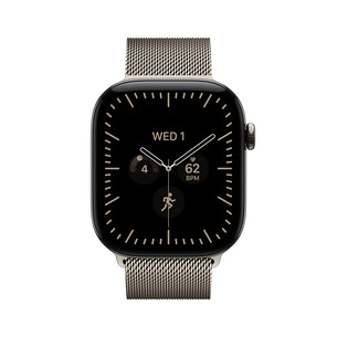Apple Watch 12, 46 mm, GPS+5G, titanium, Natural Milanese Loop, M/L, titanium - Smartwatch MJGQ4ET/A