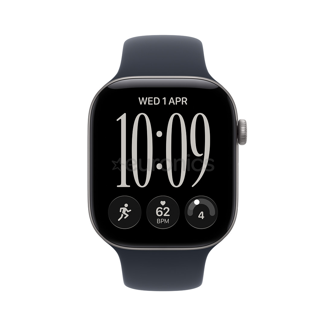 Apple Watch 12, 42 mm, GPS, alumiinium, sport band, M/L, tumehall / tumesinine - Nutikell