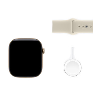 Apple Watch 12, 42 mm, GPS, alumiinium, sport band, M/L, kuldne / beež - Nutikell