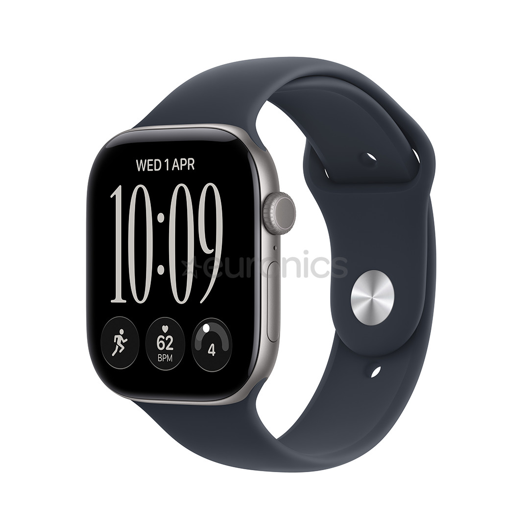 Apple Watch 11, 42 mm, GPS+5G, alumiinium, sport band, S/M, tumehall / tumesinine - Nutikell