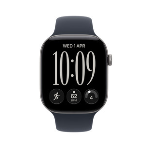 Apple Watch 12, 42 mm, GPS+5G, alumiinium, sport band, M/L, tumehall / tumesinine - Nutikell MJFY4ET/A