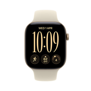 Apple Watch 12, 42 mm, GPS+5G, alumiinium, sport band, S/M, kuldne / beež - Nutikell MJG24ET/A