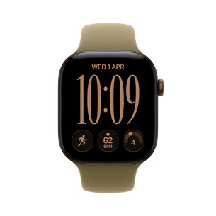 Apple Watch 12, 46 mm, GPS+5G, aluminium, sport band, M/L, dark bronze / olive - Smartwatch MJGE4ET/A