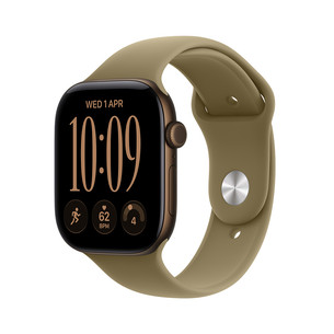 Apple Watch 12, 46 mm, GPS+5G, aluminium, sport band, M/L, dark bronze / olive - Smartwatch
