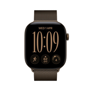 Apple Watch 12, 42 mm, GPS+5G, aluminium, Milanese Loop, dark bronze / dark bronze - Smartwatch MKDK4ET/A