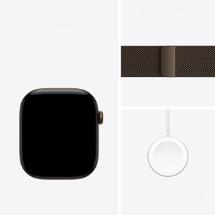 Apple Watch 12, 46 mm, GPS+5G, aluminium, Milanese Loop, M/L, dark bronze / dark bronze - Smartwatch