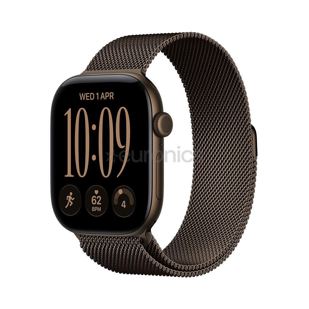 Apple Watch 12, 46 mm, GPS, aluminium, Milanese Loop, S/M, dark bronze / dark bronze - Smartwatch
