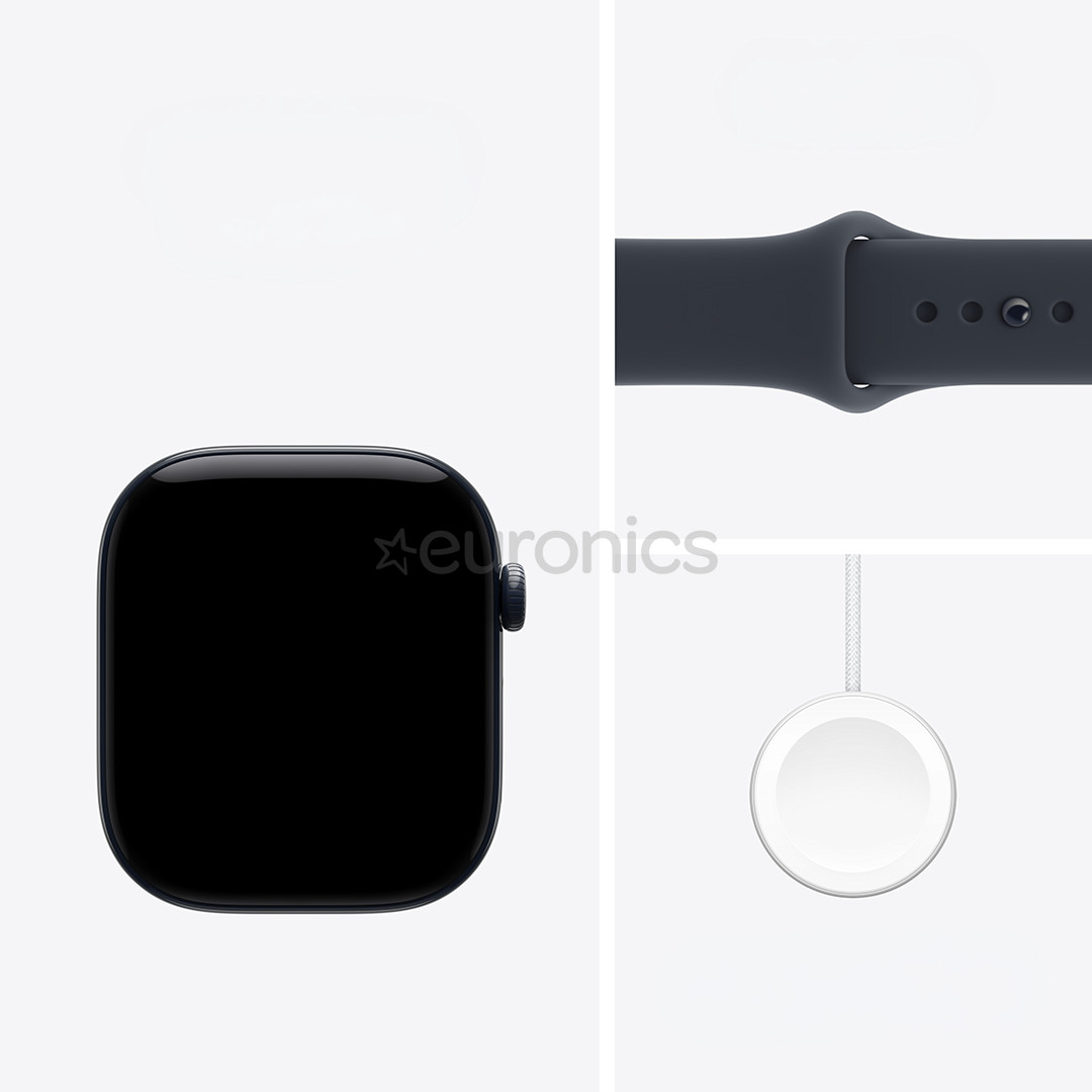 Apple Watch 12, 42 mm, GPS+5G, ceramic, sport band, M/L, night blue / navy blue - Smartwatch