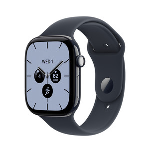 Apple Watch 12, 42 mm, GPS+5G, ceramic, sport band, S/M, night blue / navy blue - Smartwatch