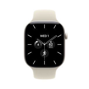 Apple Watch 12, 42 mm, GPS+5G, ceramic, sport band, M/L, white / sand - Smartwatch MJGX4ET/A