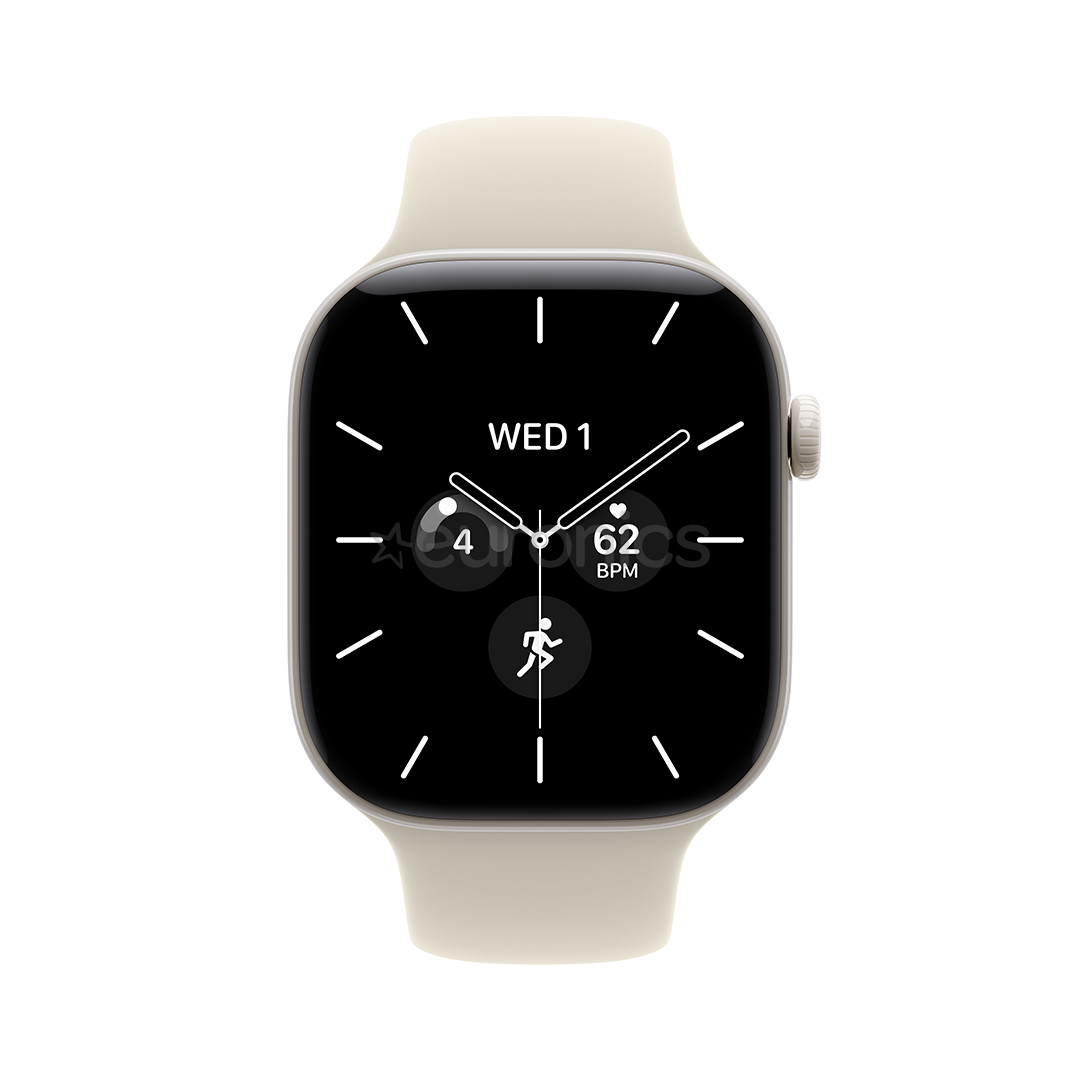 Apple Watch 12, 42 mm, GPS+5G, ceramic, sport band, M/L, white / sand - Smartwatch