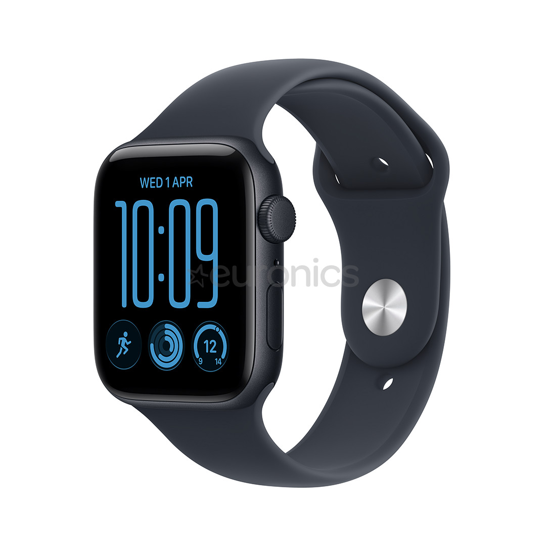 Apple Watch SE 3, 44 mm, GPS, sport band, M/L, must alumiinium / tumesinine - Nutikell