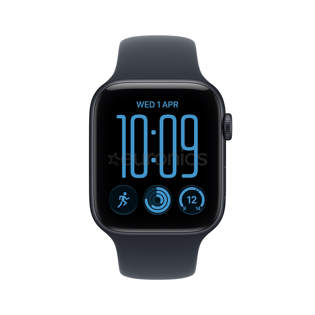 Apple Watch SE 3, 44 mm, GPS, sport band, M/L, must alumiinium / tumesinine - Nutikell