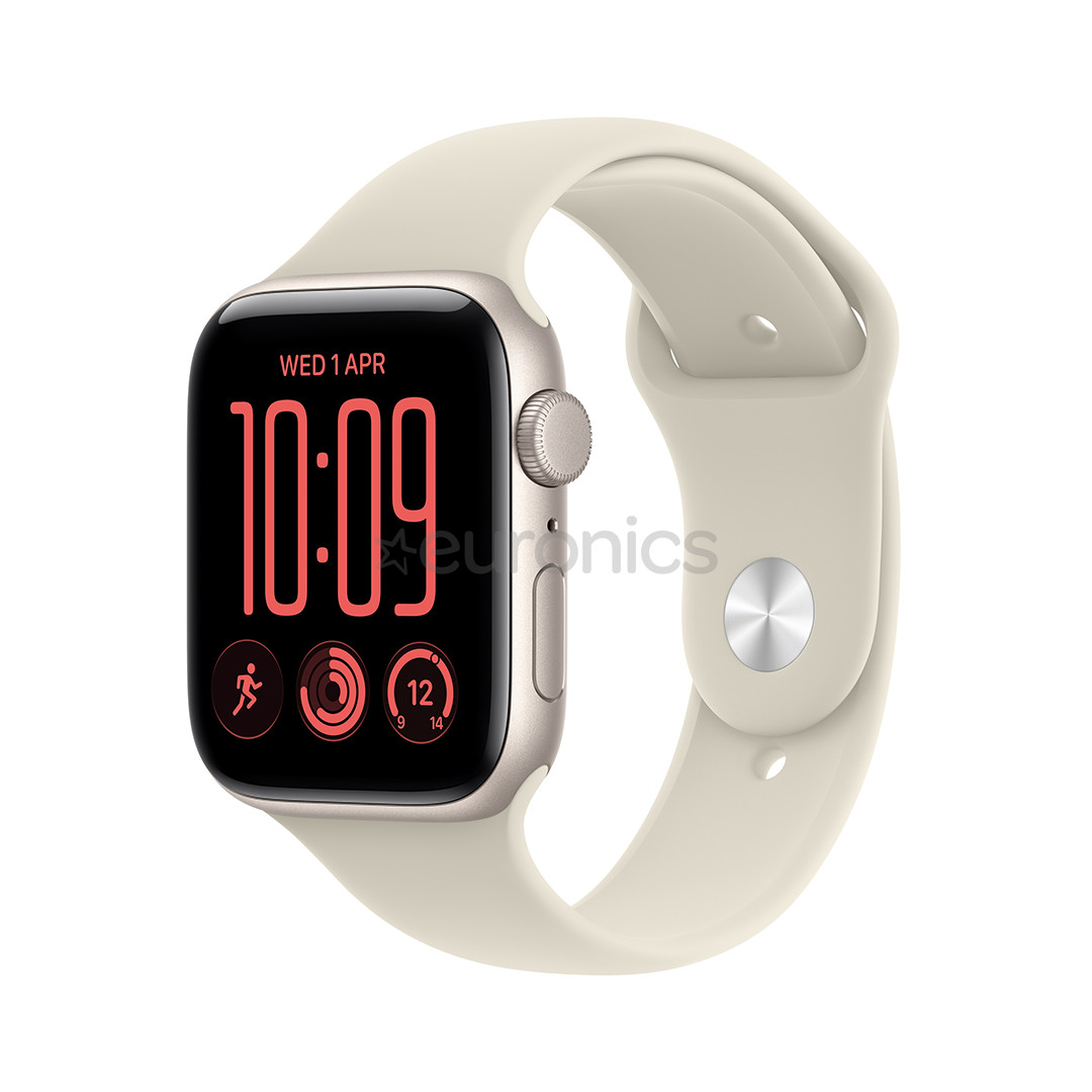 Apple Watch SE 3, 40 mm, GPS, sport band, S/M, beež alumiinium / beež - Nutikell