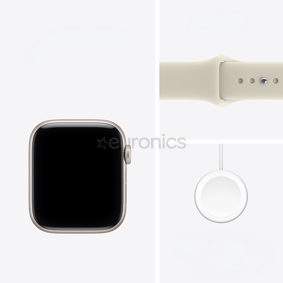 Apple Watch SE 3, 40 mm, GPS + Cellular, sport band, S/M, beež alumiinium / beež - Nutikell