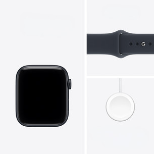 Apple Watch SE 3, 44 mm, GPS + Cellular, sport band, M/L, must alumiinium / tumesinine - Nutikell