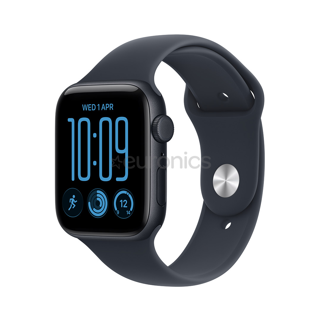Apple Watch SE 3, 44 мм, GPS + Cellular, Sport Band, S/M, черный алюминий / темно-синий - Смарт-часы