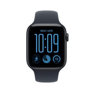 Apple Watch SE 3, 44 мм, GPS + Cellular, Sport Band, S/M, черный алюминий / темно-синий - Смарт-часы