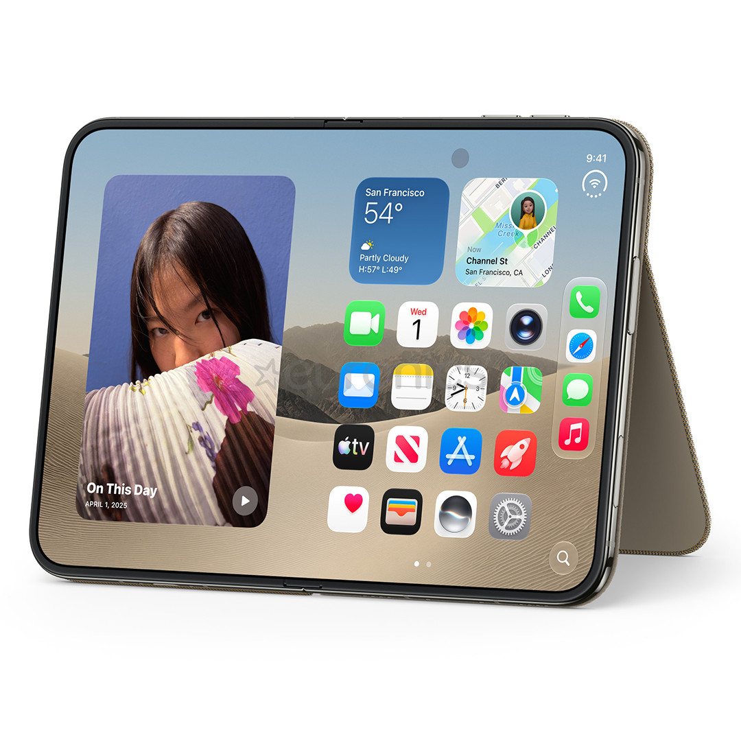 Apple iPhone Duo Folio with Kickstand, taupe - Case