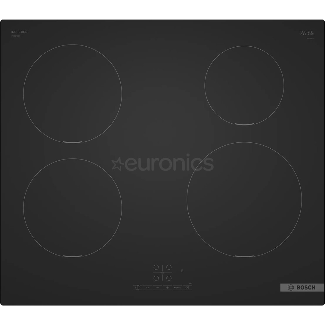 Bosch Series 4, width 59.2 cm, frameless, matte black - Built-in induction hob