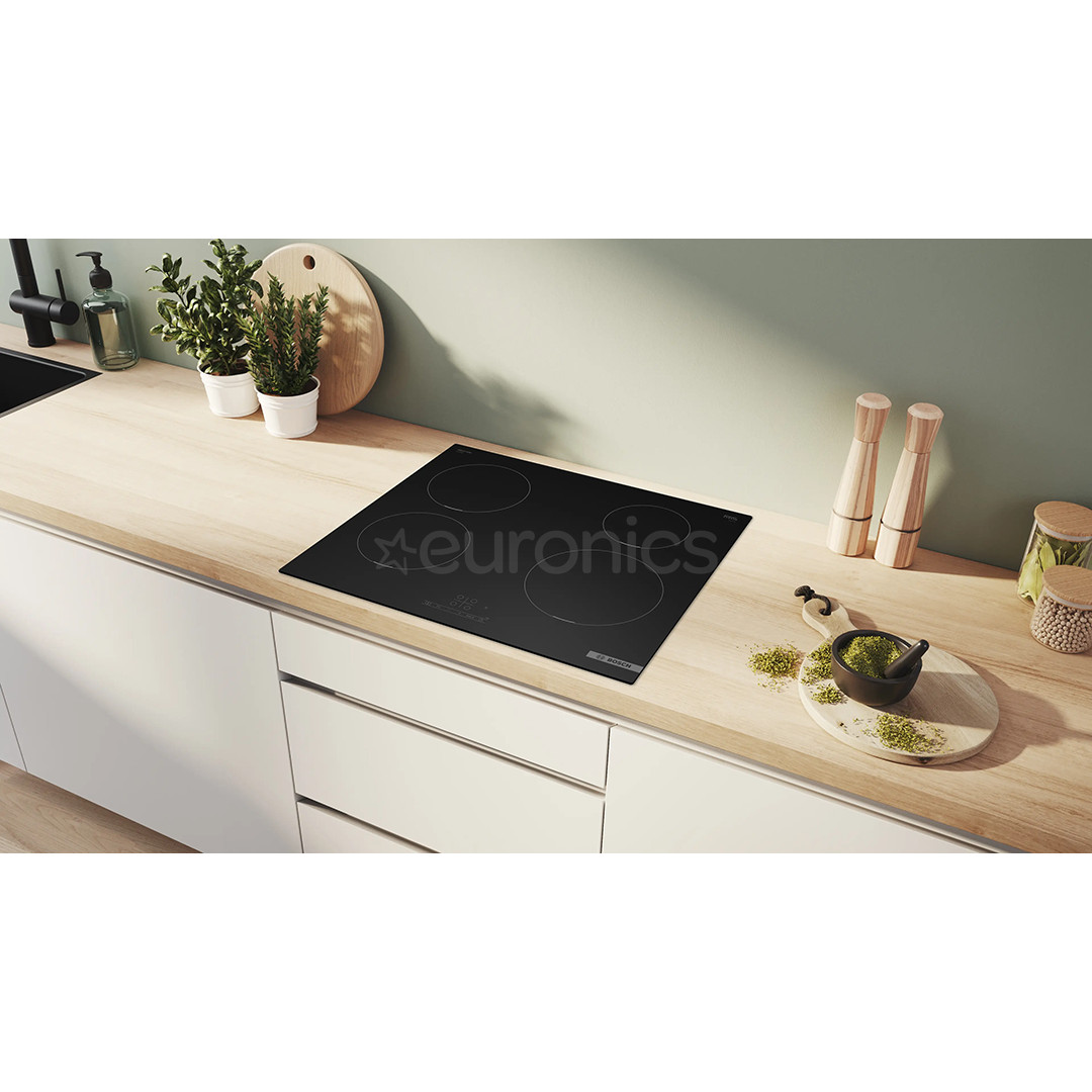 Bosch Series 4, width 59.2 cm, frameless, matte black - Built-in induction hob