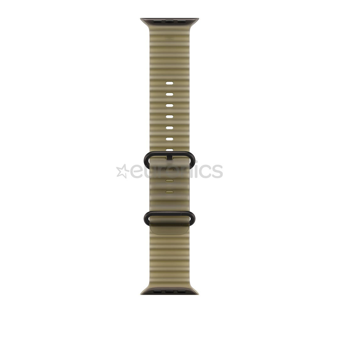 Apple Ocean Band, 49 mm, must titaan / läbipaistev roheline - Kellarihm