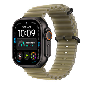 Apple Ocean Band, 49 mm, must titaan / läbipaistev roheline - Kellarihm