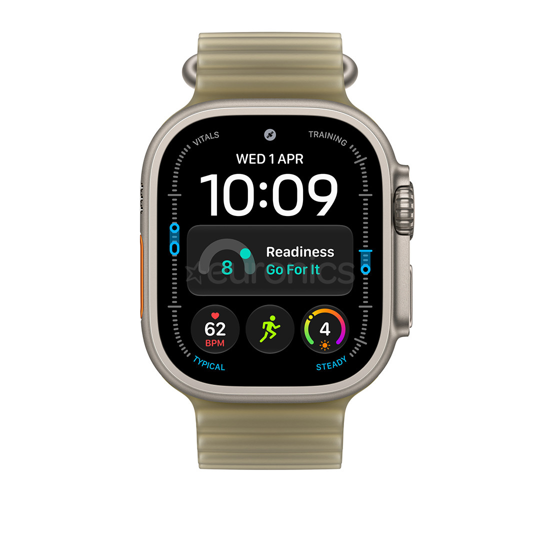 Apple Ocean Band, 49 mm, titaan / läbipaistev roheline - Kellarihm