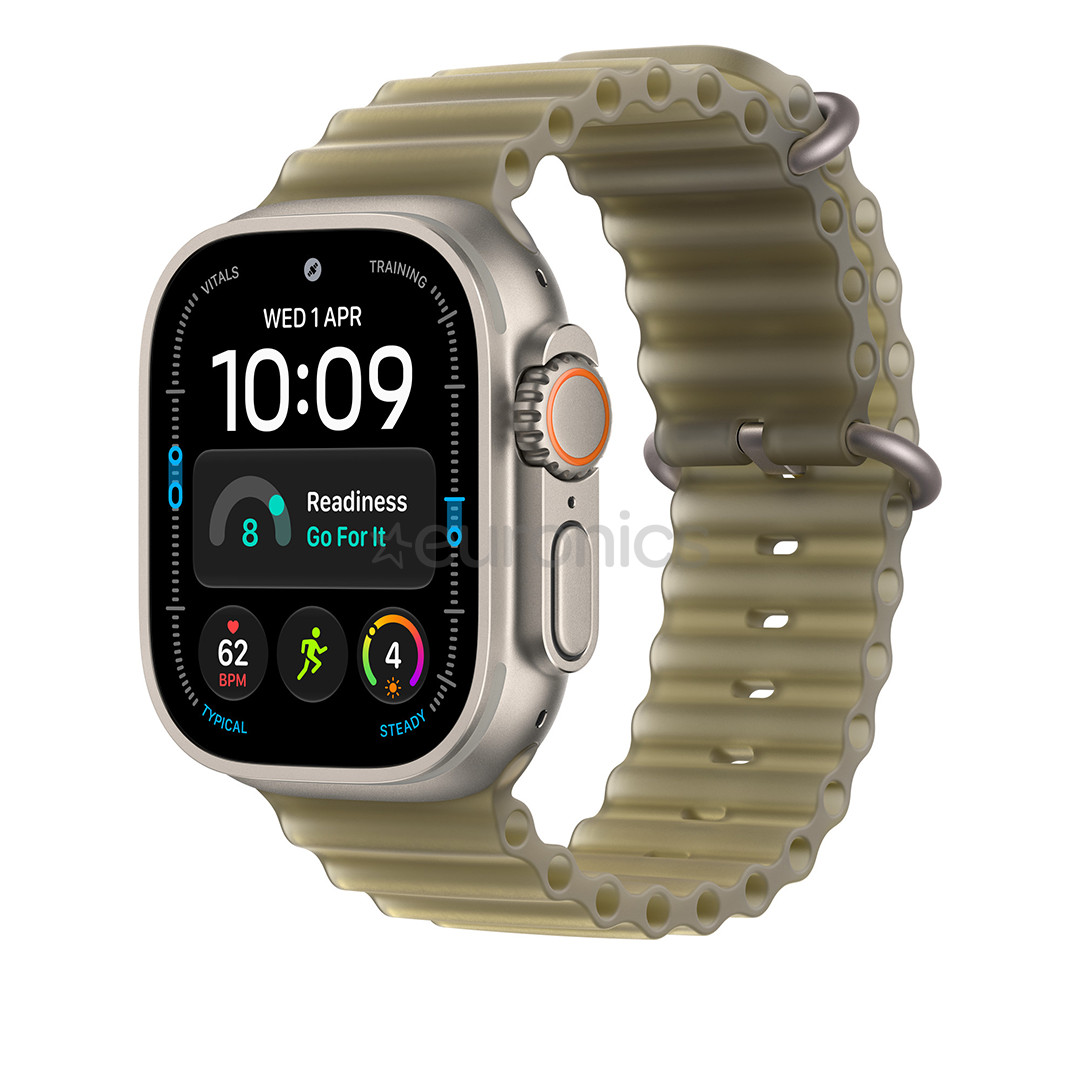 Apple Ocean Band, 49 mm, titaan / läbipaistev roheline - Kellarihm