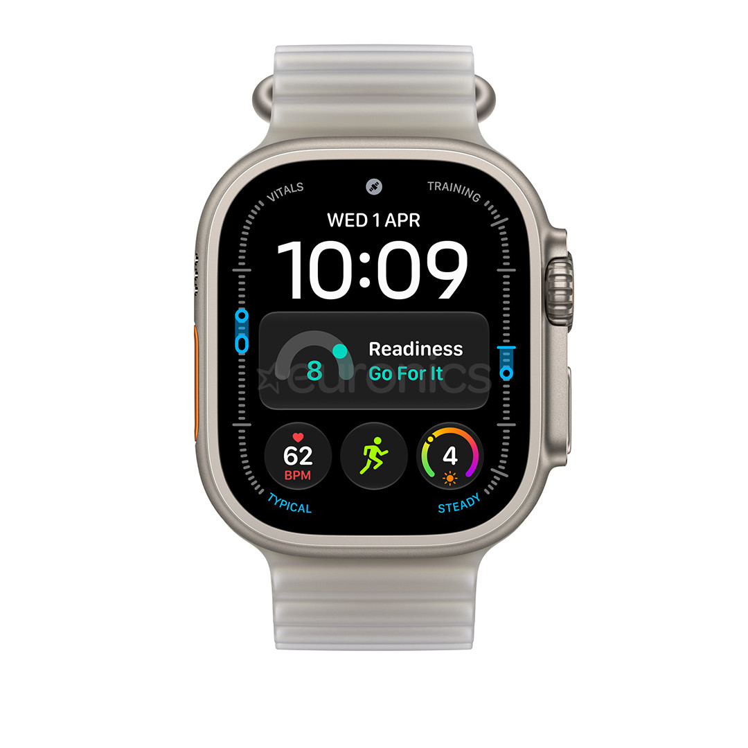 Apple Ocean Band, 49 mm, titaan / läbipaistev hall - Kellarihm