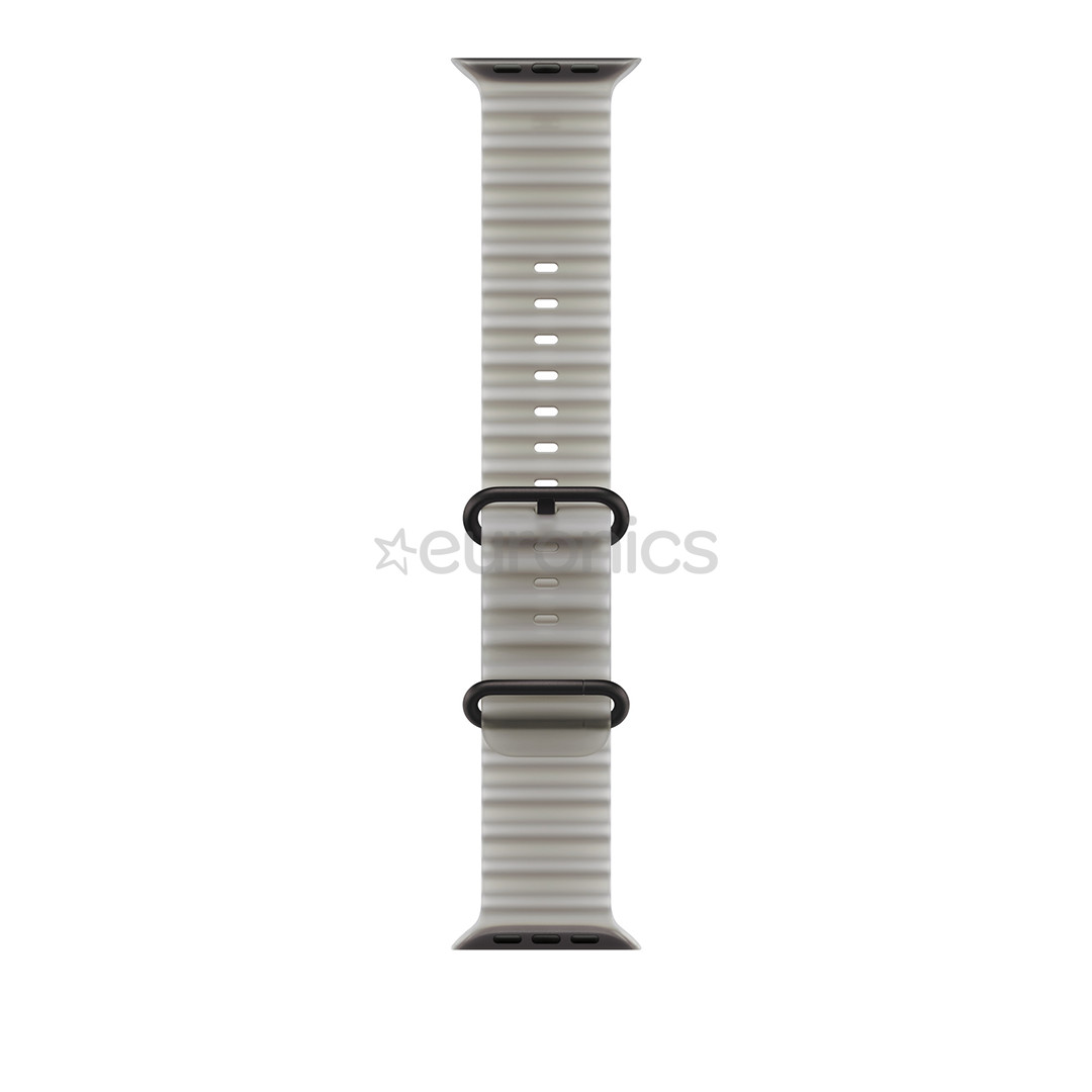 Apple Ocean Band, 49 mm, must titaan / läbipaistev hall - Kellarihm