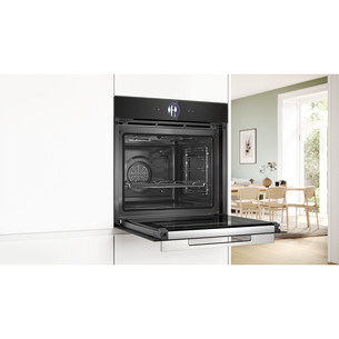 Bosch, Series 8, 71 л, пиролитическая очистка, черный - Интегрируемый духовой шкаф