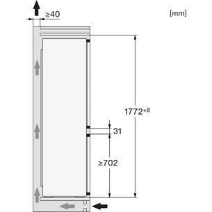 Miele KDN 7724 E Active, NoFrost, 260 L, kõrgus 178 cm - Integreeritav külmik