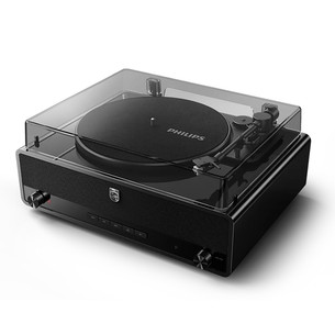 Philips Retro The Stevie Pro, must - Vinüülplaadimängija