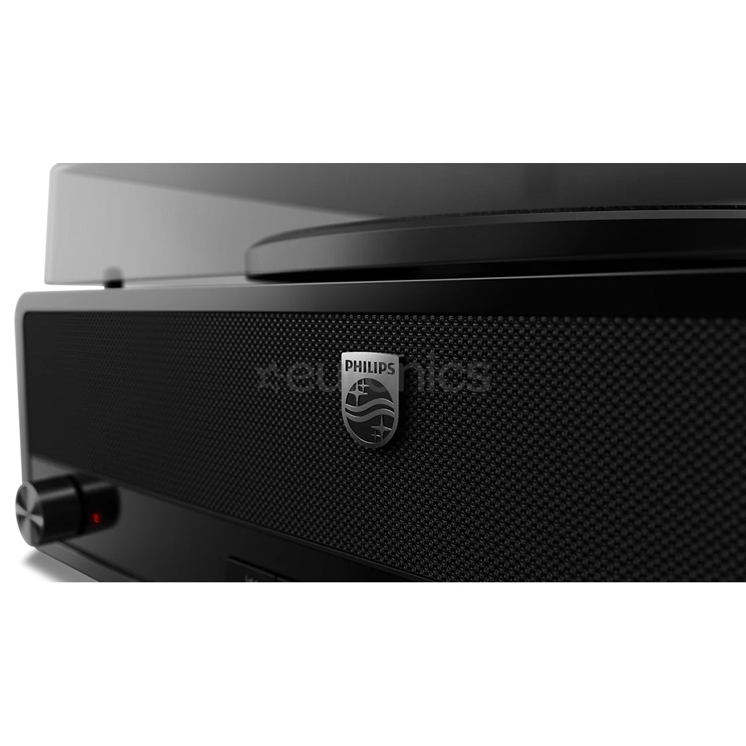 Philips Retro The Stevie Pro, must - Vinüülplaadimängija