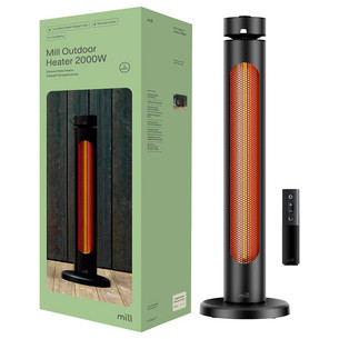 Mill Outdoor heater, 2000 W, must - Infrapuna-terrassisoojendi