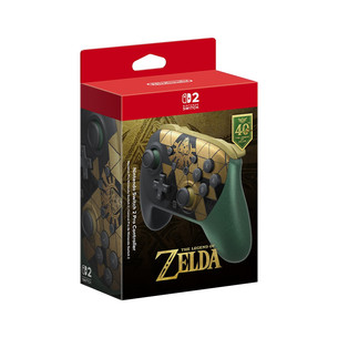Nintendo Switch™ 2 Pro Controller The Legend of Zelda™ – 40th Anniversary Edition, must/kuldne - Juhtmevaba pult