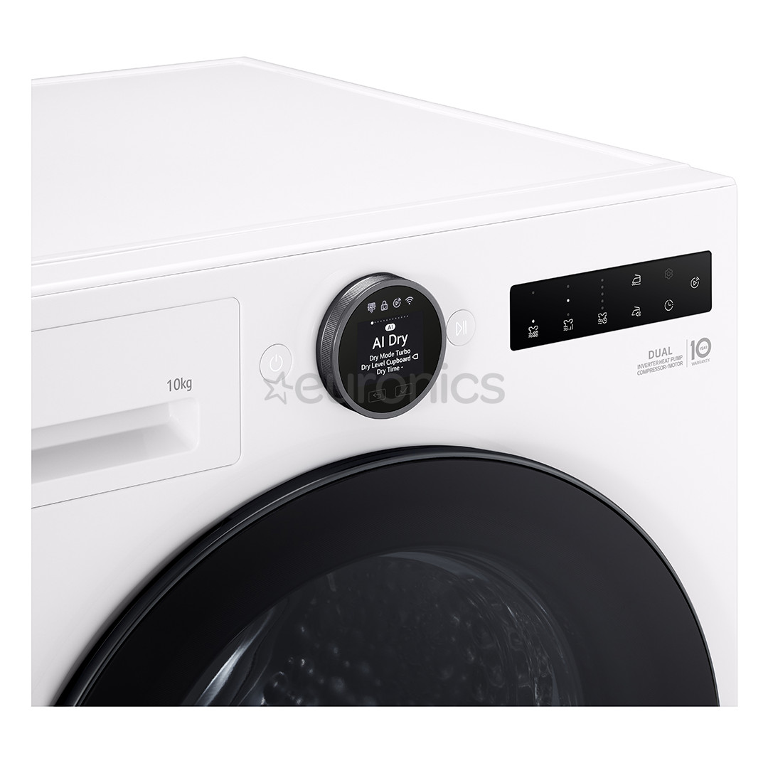 LG DUAL Inverter Heat Pump, 10 kg, sügavus 66 cm - Pesukuivati