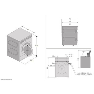 Asko Steel Seal, 11 кг, глубина 68,7 см, 1400 об/мин - Стиральная машина с передней загрузкой