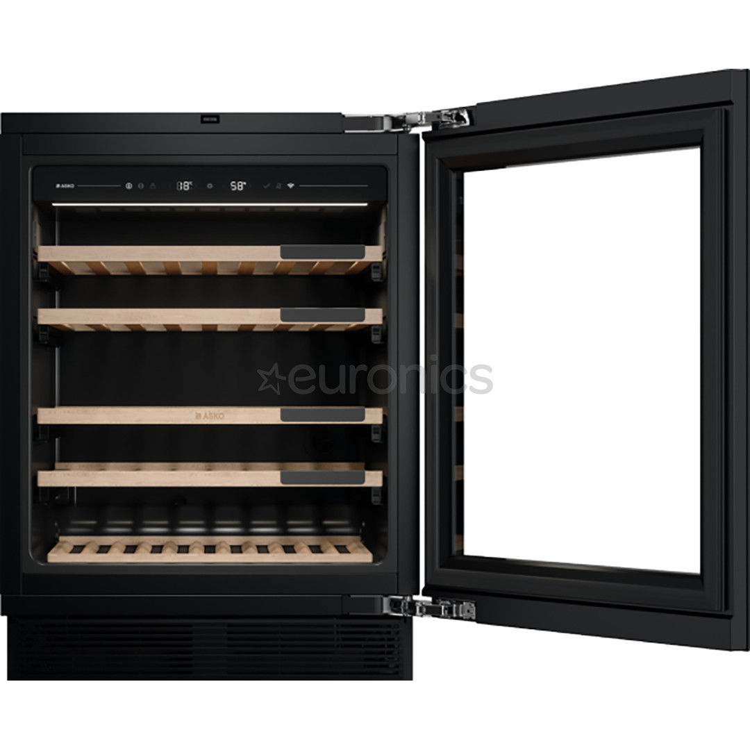 Asko Elements Series 8, 44 bottles, height 82 cm, black - Built-in wine cooler