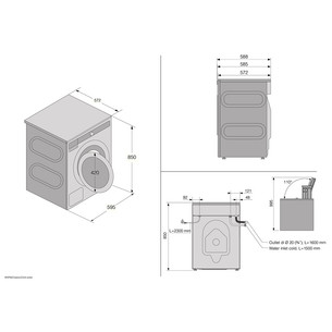 Asko Steel Seal, 8 kg, depth 57.2 cm, 1400 rpm - Front load washing machine