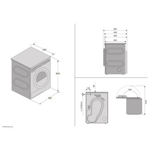 Asko, 8 kg, depth 63 cm - Clothes dryer