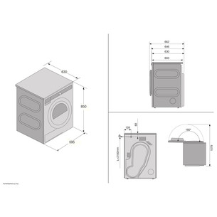 Asko, 9 kg, depth 63 cm - Clothes dryer