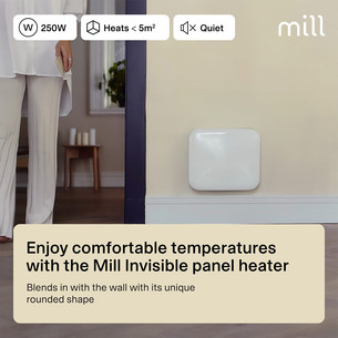 Mill Invisible, 250 Вт, белый - Панельный обогреватель